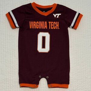 Virginia Tech VT Colosseum Football Jersey #0 Romper Onesie Infant 6-12 Mo.